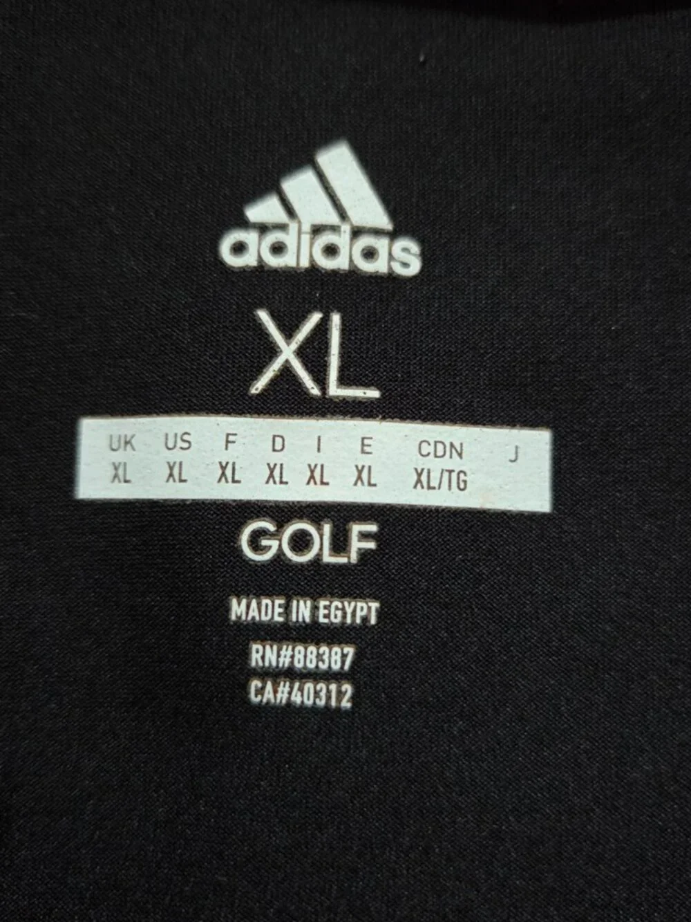 Adidas Golf 3-Stripe 1/4-Zip Performance Pullover Mens XL Black Gray Stretch